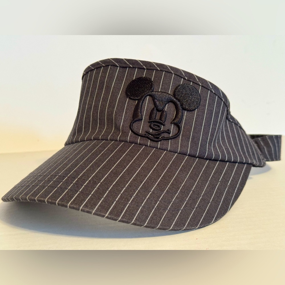 Mickey Mouse Disney Black Pinstripe Unisex Visor